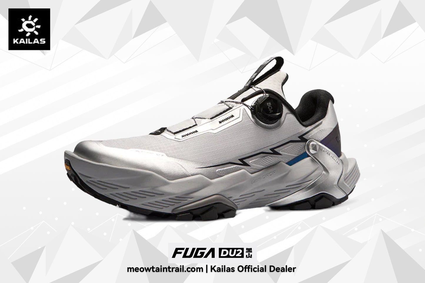 [Men] New Kailas FUGA BLACK SOLITUDE DU 2 BOA® Trail Running Shoes