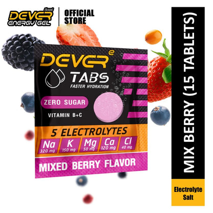 DEVER Electrolyte Salt Effervescent Tablet - Mix Berry
